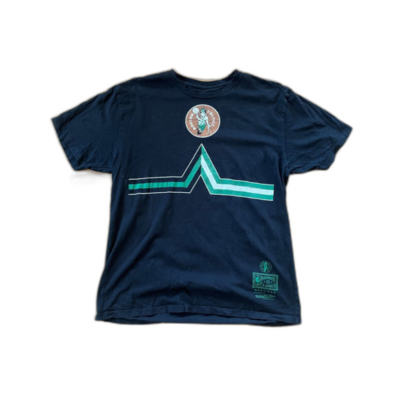 Boston Celtics MItchell & Ness Black Basketball T Shirt Tee Top  Mens Size Large - Picture 3 of 7